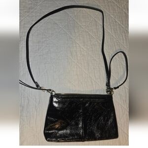 HOBO Black Patent Crossbody Wristlet